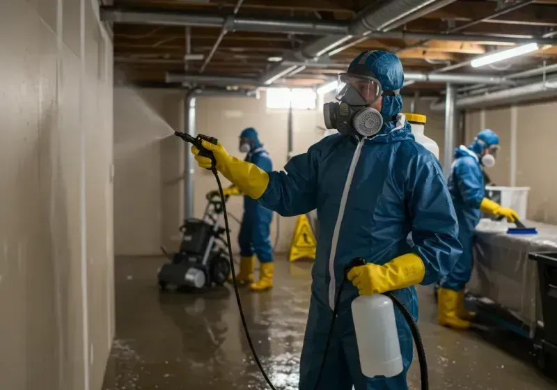 Basement Sanitization and Antimicrobial Treatment process in Columbia County, NY