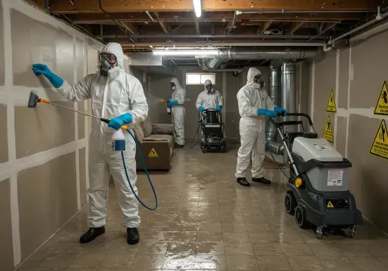 Basement Moisture Removal and Structural Drying process in Columbia County, NY